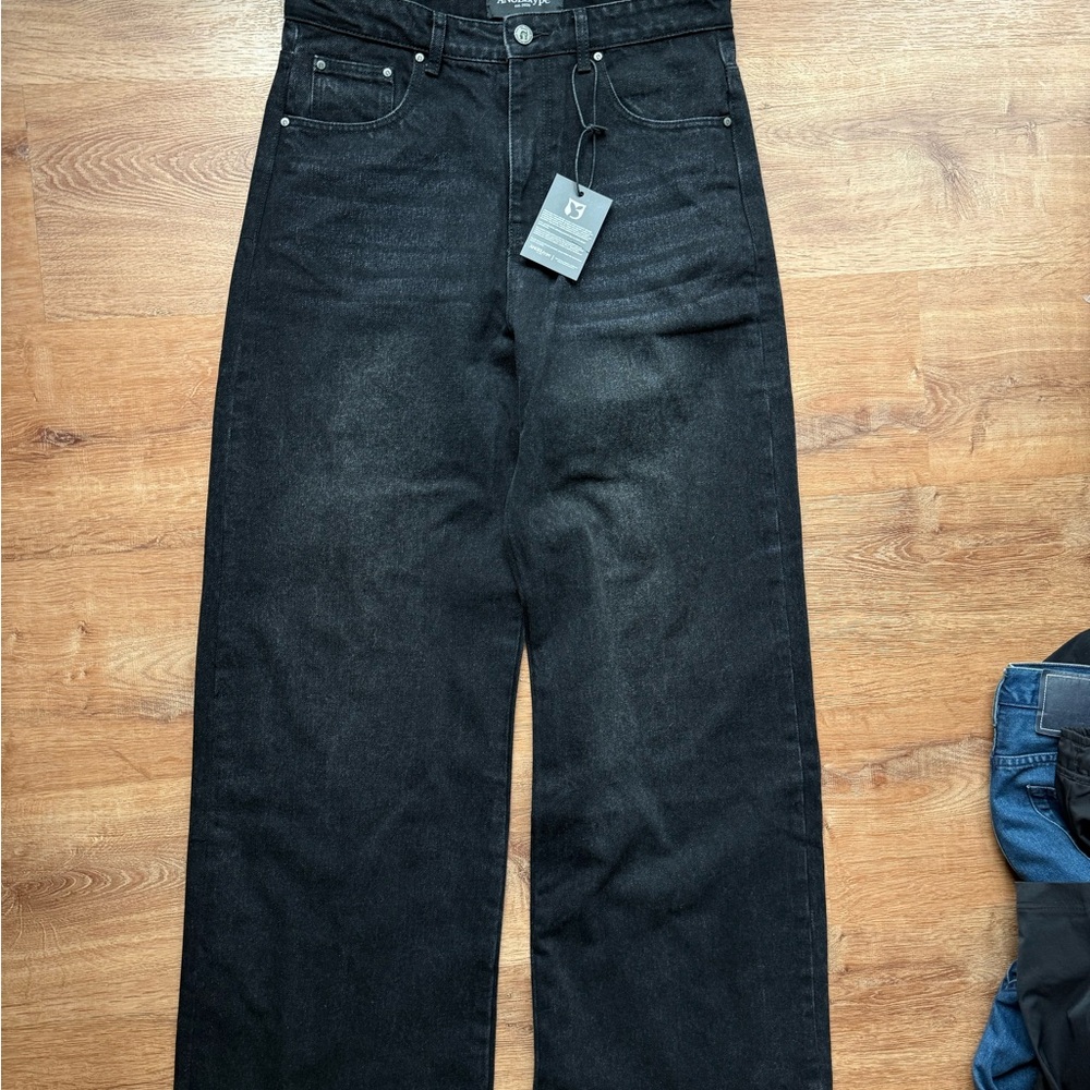 Angeltype Catvisu Black Relaxed Fit Men's Jeans